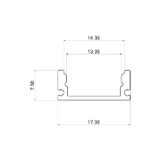 Imagine Profil pentru banda LED-PT-ALUMINIU GEAM MAT SR1707 2M BR-BY39-00123