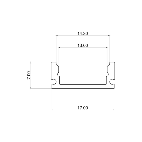 Imagine Profil pentru banda LED-PT-ALUMINIU GEAM MAT SR1707 2M BR-BY39-00123