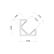 Imagine Profil aluminiu pentru banda LED-ST-COLT-ALUMINIU GEAM MAT CR1818 2M BR-BY39-01123
