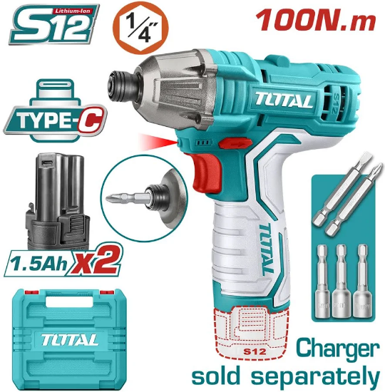 Imagine Masina de insurubat cu impact si acumulator TOTAL TIRLI12015