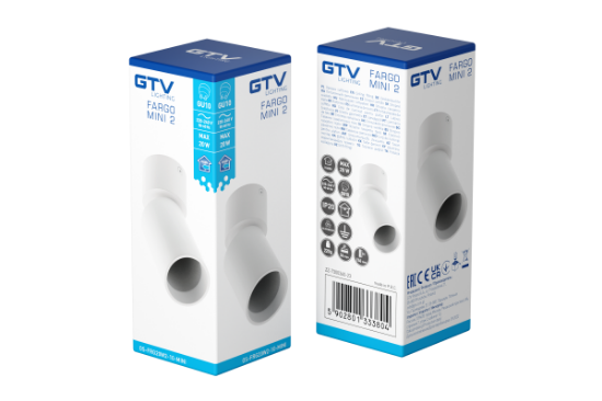 Imagine Corp de iluminat aluminiu FARGO MINI2 6X150MM IP20 MAX.20W ROTUND ALB OS-FRG20W2-10-MINI