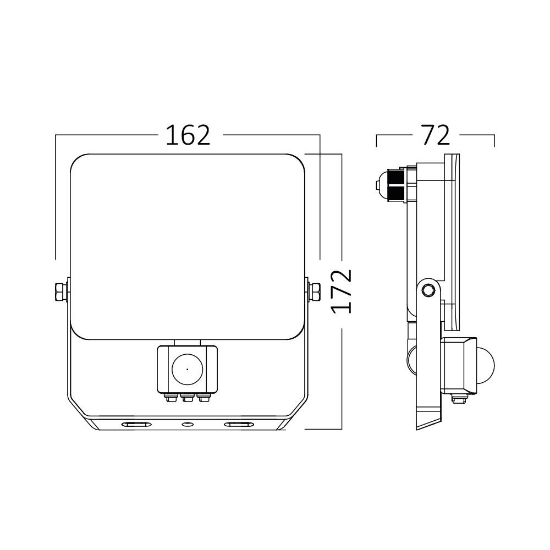 Imagine Proiector LED Slim 30W 3IN1+SENZOR IP54 ALB BR-BT60-63080