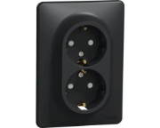 Imagine PRIZA DUBLA SEDNA 2P+E OBT ANTRACIT SESDD314221