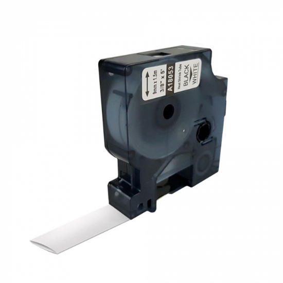 Imagine Etichete tub termocontractibil negru/alb DYMO ID1 9MMX1.5M DYA18053