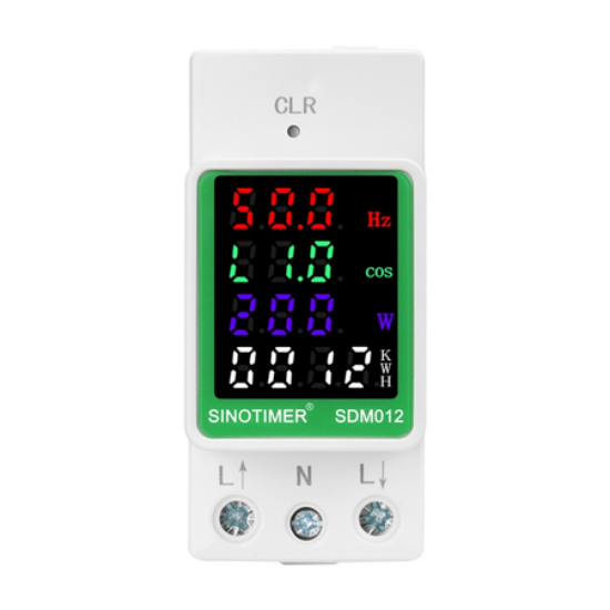 Imagine Contor monofazat de energie electrica, Sinotimer, 50-300V, 100A, display led, functie resetare, iluminat, SDM012-2 