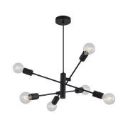Imagine Pendul decorativ G004C-6H cu 6 socluri E27, negru BR-BV04-00044