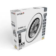 Imagine Plafoniera cu ventilator integrat 2X24W+15W MOTOR TELECOM IR AFCLCCT-48W-15W-W