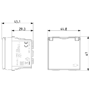 Imagine Priza SCHUKO 2P+E 16A 2M cu capac alb B NEVE VIMAR 09208.C