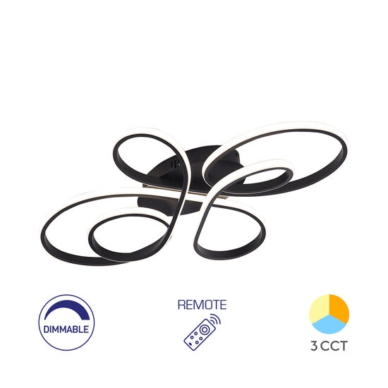 Imagine LUSTRA LED 65W NELA-SR2 RND-Telecomanda-DIM IP20 NEGRU BR-BH17-04291