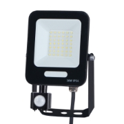 Imagine PROIECTOR CU LED-URI SMD SI SENZOR DE MISCARE ROTATIV 30W NEGRU IP54 6500K PLUS (147-69066) EUROLAMP