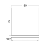 Imagine CAPAC PATRAT ALB PENTRU SPOT TREPTE STEPLIGHT BH07-00018 STEP-A-CS1 BR-BH07-00150
