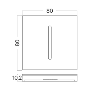 Imagine CAPAC PATRAT ALB PENTRU SPOT TREPTE STEPLIGHT BH07-00018 STEP-A-CS3 BR-BH07-00170