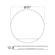 Imagine CAPAC ROTUND NEGRU PENTRU SPOT TREPTE STEPLIGHT BH07-00018 STEP-A-CR2 BR-BH07-00111