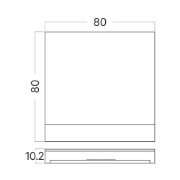 Imagine CAPAC PATRAT SILVER PENTRU SPOT TREPTE STEPLIGHT BH07-00018 STEP-A-CS2 BR-BH07-00163