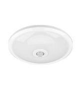 Imagine plafoniera rotunda alba cu led 18W & senzor de miscare - lumina alba - IP54