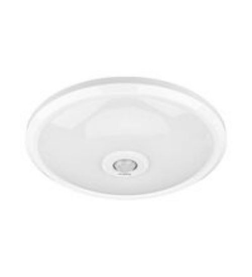 Imagine plafoniera rotunda alba cu led 18W & senzor de miscare - lumina alba - IP54
