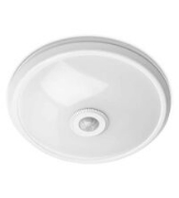 Imagine plafoniera rotunda alba cu led 18W & senzor de miscare - lumina alba - IP54