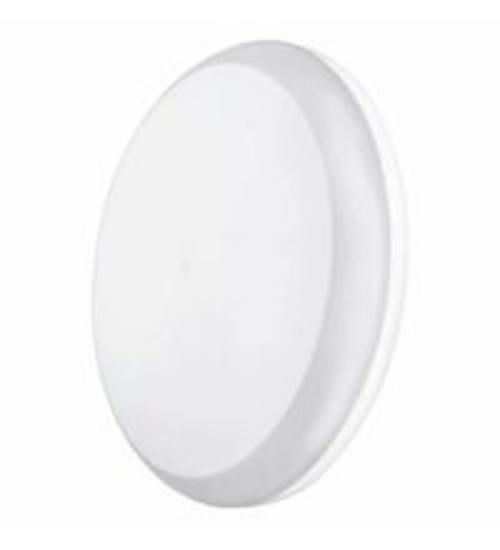 Imagine plafoniera rotunda alba cu led 18W & senzor de prezenta-lumina alba - IP54