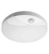 Imagine plafoniera rotunda alba cu led 18W & senzor de prezenta-lumina alba - IP54