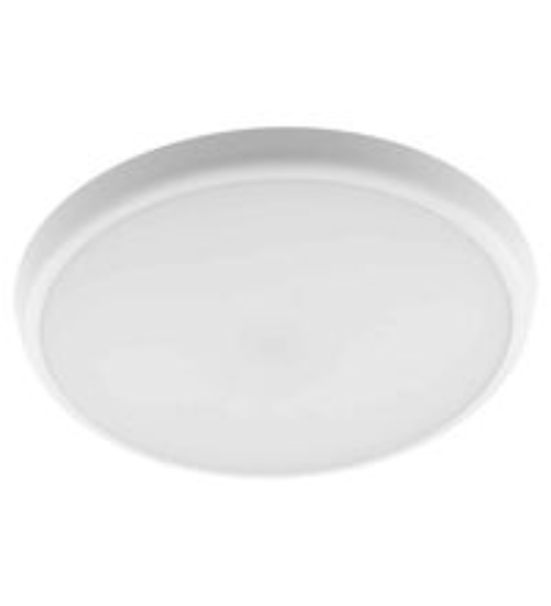 Imagine plafoniera rotunda alba cu led 18W & senzor de prezenta-lumina alba - IP54