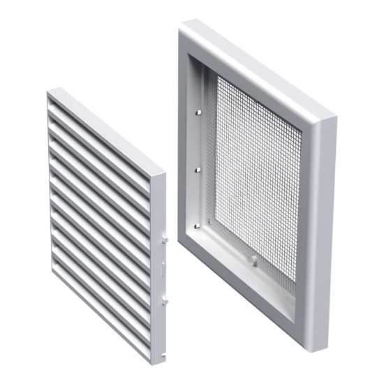 Imagine grila de ventilare PATRATA 100x100 ALBA