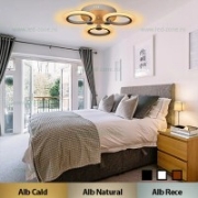 Imagine Ventilator de tavan 35W & plafoniera 22W - satinat & stejar
