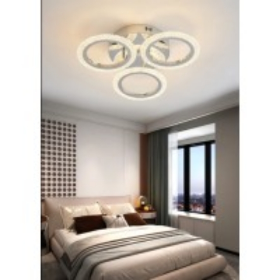 Imagine Ventilator de tavan 35W & plafoniera 22W - satinat & stejar