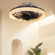 Imagine Ventilator de tavan 35W & plafoniera 22W - satinat & stejar