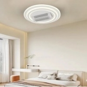 Imagine Ventilator de tavan 35W & plafoniera 22W - satinat & stejar