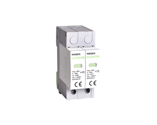 Imagine Descarcator SPD Ex9UEP cu contact de actionare la distanta, clasa 2, 600 V DC, latime 2 module, pentru sisteme fotovoltaice fara impamantare