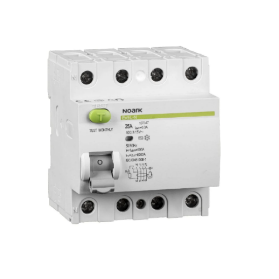 Imagine Siguranta automata diferentiala Noark RCBO 3P+N 25A 6kA 30mA IP20 111516