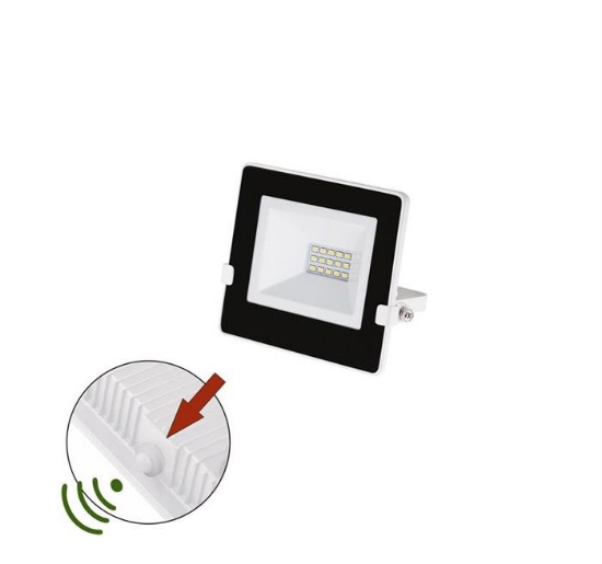 Imagine PROIECTOR "SLIM" 10W SMD LED lumina alba (4000k) alb + fotocelula