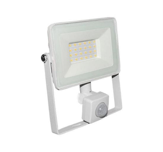 Imagine PROIECTOR 20W SMD LED lumina alba (4100k) alb + sensor de miscare