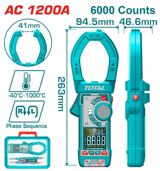 Imagine TOTAL - CLAMPMETRU DIGITAL (CLESTE AMPERMETRIC) TMT4100041
