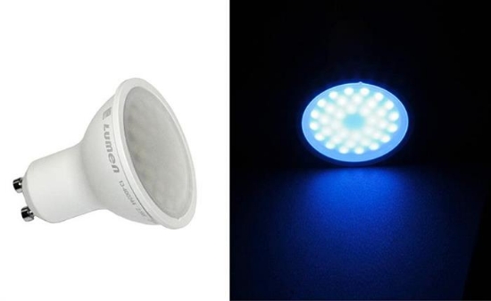 Imagine BEC LED 230V GU10 2,5W LUMINA ALBASTRA 105°