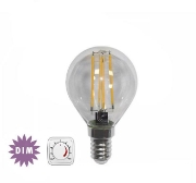 Imagine BEC LED-COG 4W DIMABIL SFERIC E14 230V LUMINA calda CLAR