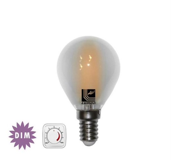 Imagine BEC LED-COG 4W DIMABIL SFERIC E14 230V LUMINA calda MAT