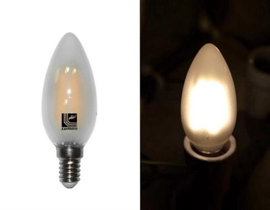 Imagine BEC LED-COG 4W LUMANARE E14 230V LUMINA rece MAT