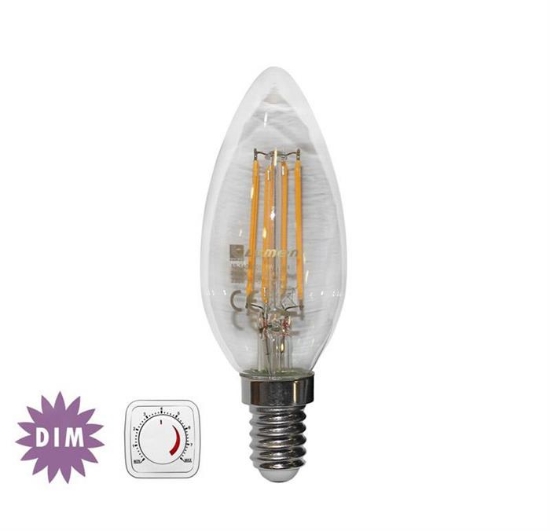 Imagine BEC LED-COG 6W LUMANARE DIMABIL E14 230V LUMINA calda CLAR