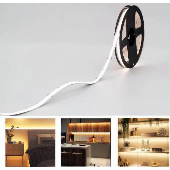 Imagine Banda LED COB 10mm 6W 48V DC 4000K 504 LED-uri/m 570lm IP44 PRO – rolă 25m (145-72601) Eurolamp