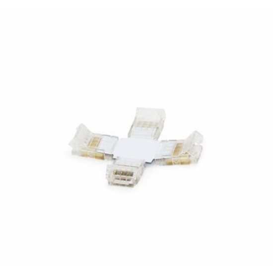 Imagine CONECTOR CRUCE + PENTRU BANDA RGB CU LED (10mm)