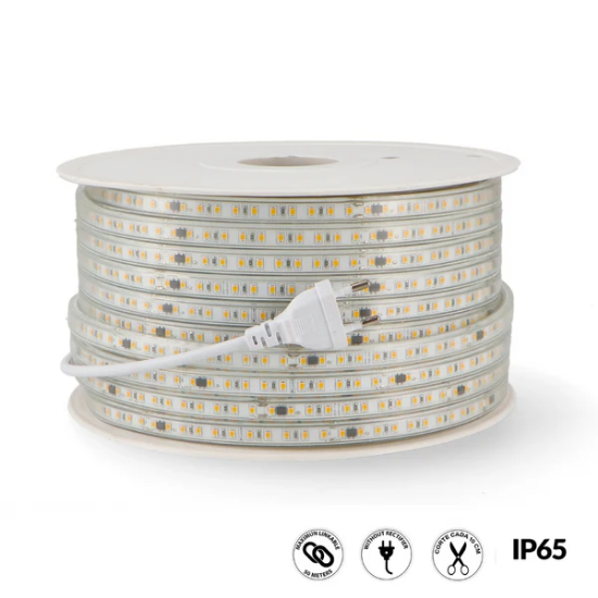 Imagine BANDA LED SMD"DRIVER FREE"50M 8MM 8W 220V4000K 120LEDURI/M 800LM IP44 (145-70446)EUROLAMP