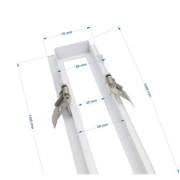 Imagine Rama montaj incastrat in rigips pentru corp SLIM de 50W - alba 1530x107