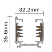 Imagine Sina din aluminiu aparenta 230V - L:1m - neagra
