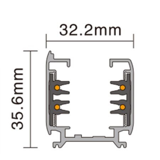 Imagine Sina din aluminiu aparenta 230V - L:2m - alba