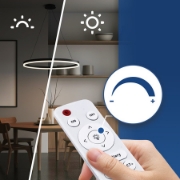 Imagine Lampă suspendată LED 70W 3CCT 2450lm rotundă neagră dimabilă cu telecomandă HARVEY HOROZ 019-083-0070/BLK
