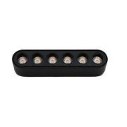 Imagine Corp (lentile la 36 grade) cu LED 6w pentru sina 40VDC lumina calda - negru