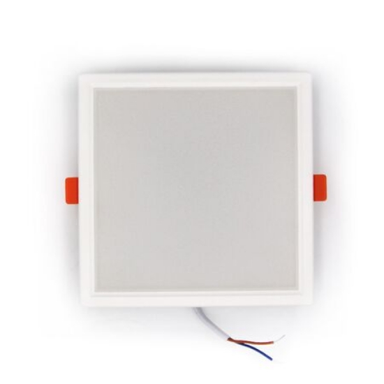 Imagine Corp patrat SLIM alb "ST" cu led 15W lumina calda D:142x142mm (sistem incorporat)
