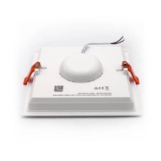 Imagine Corp patrat SLIM alb "ST" cu led 20W lumina calda D:168x168mm (sistem incorporat)