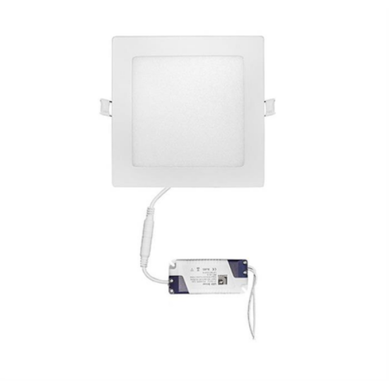 Imagine Corp patrat SLIM alb "ST" cu led 18W lumina rece D:225x225mm
